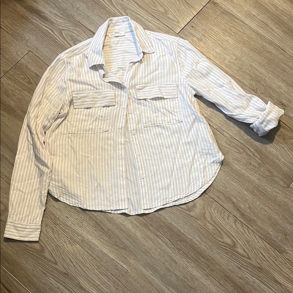 Striped Button-Up Shirt - Picture 1 of 8